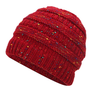 Ponytail Beanie Hat Knitted Stylish Hats For Ladies Fashion