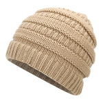 Ponytail Beanie Hat Knitted Stylish Hats For Ladies Fashion