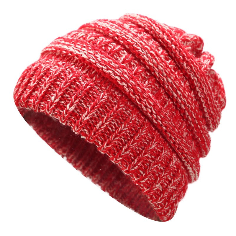 Ponytail Beanie Hat Knitted Stylish Hats For Ladies Fashion